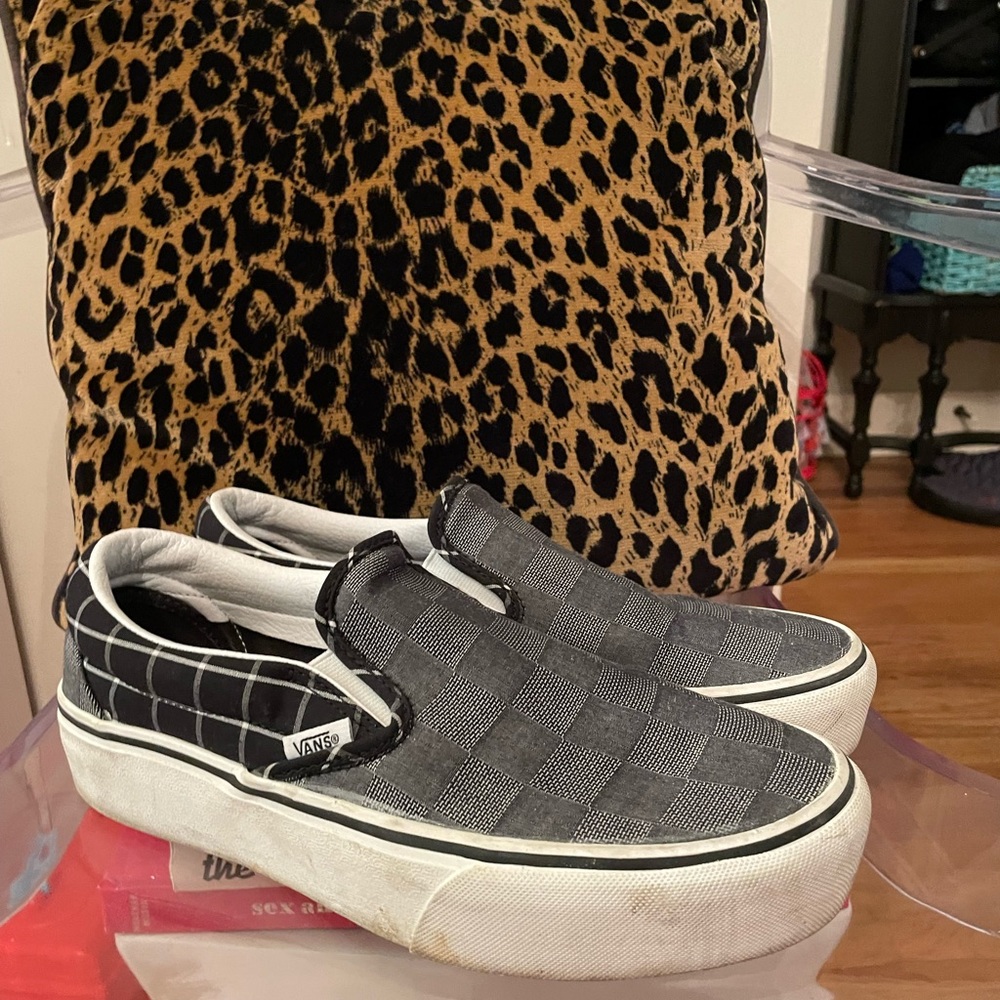 Vans Plaid Slip-On Platform